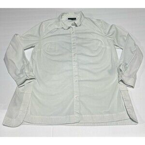 Premise Men's Medium White Long-Sleeve Button-Down Shir